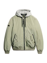 Superdry Seagrass Green Military Hooded Jacket - Image 5 of 6