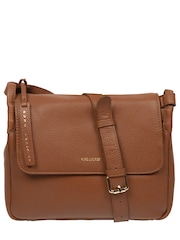 Pure Luxuries London Tan Brown Callie Leather Cross-Body Bag - Image 3 of 5