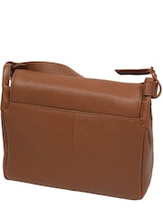 Pure Luxuries London Tan Brown Callie Leather Cross-Body Bag - Image 5 of 5