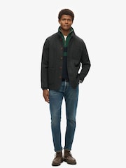 Superdry Charcoal Merchant Textured Overshirt - Image 3 of 6