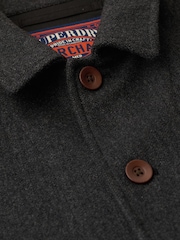 Superdry Charcoal Merchant Textured Overshirt - Image 6 of 6