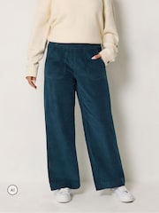 M&Co Blue Petite Carpenter Corduroy Trousers - Image 1 of 6