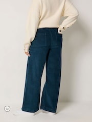 M&Co Blue Petite Carpenter Corduroy Trousers - Image 3 of 6