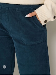 M&Co Blue Petite Carpenter Corduroy Trousers - Image 4 of 6
