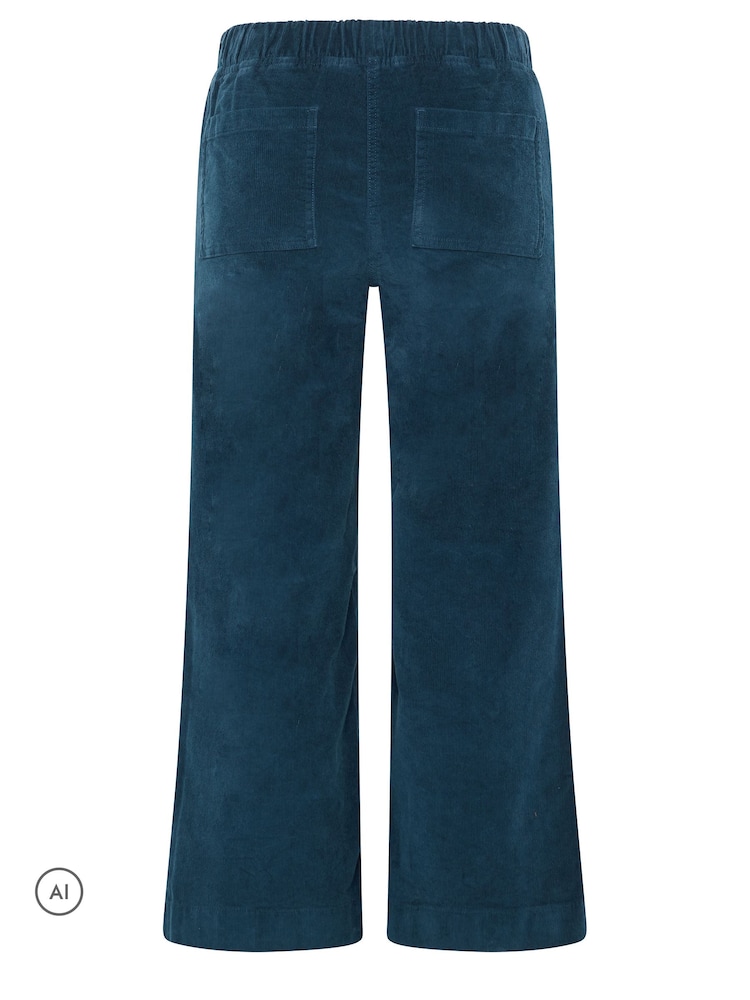 M&Co Blue Petite Carpenter Corduroy Trousers - Image 6 of 6 M&Co Blue Petite Carpenter Corduroy Trousers - Image 6 of 6
