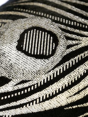 Laurence Llewelyn-Bowen Black Dandy Velvet Metallic Feather Cushion - Image 3 of 4