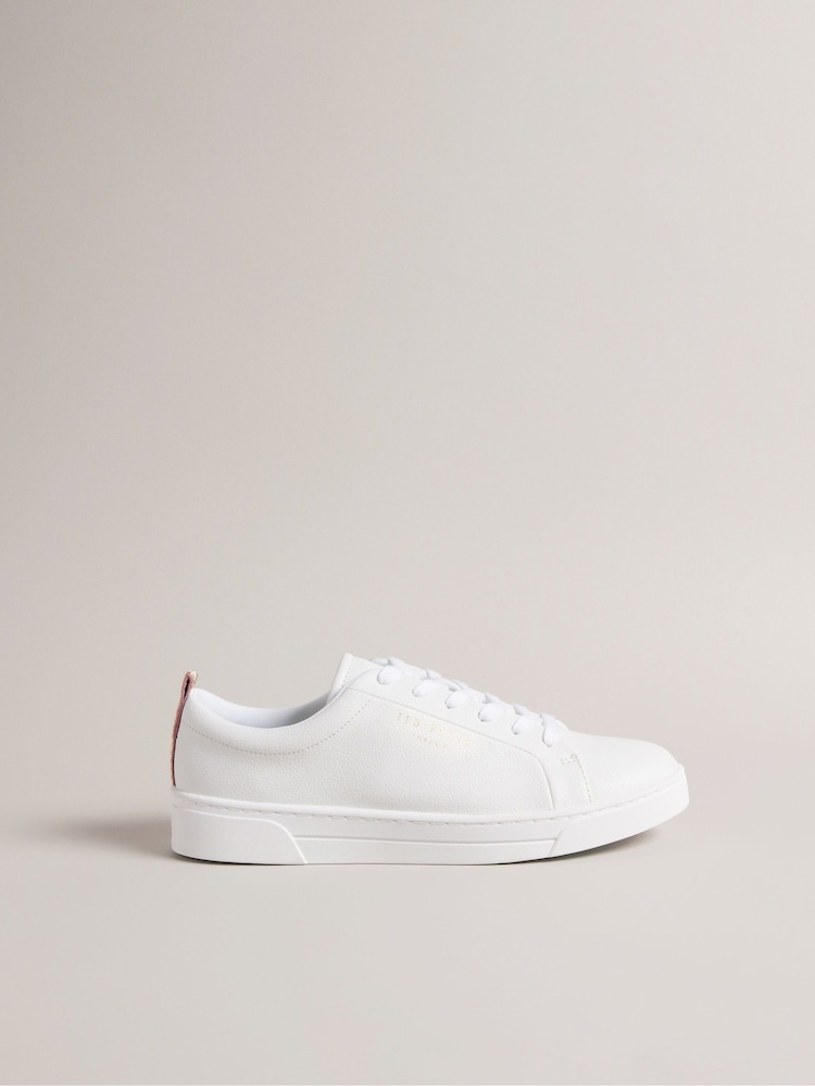 Ted Baker White Artioli Webbing Detail Cupsole Trainers - Image 1 of 4