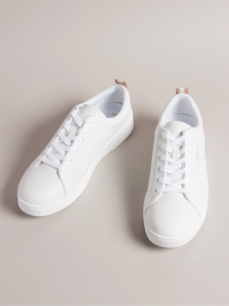 Ted Baker White Artioli Webbing Detail Cupsole Trainers - Image 2 of 4