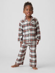 Gap Red & Cream Check Flannel Pyjamas Set (6mths-5yrs) - Image 3 of 5