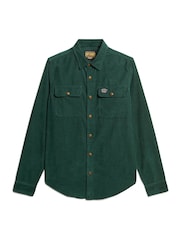 Superdry Pine Green 100% Cotton Corduroy Workwear Shirt - Image 3 of 4