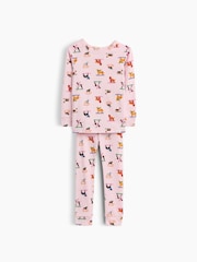 Gap Pink Dogs Brushed Cotton Pyjamas Set (6mths-5yrs) - Image 1 of 2