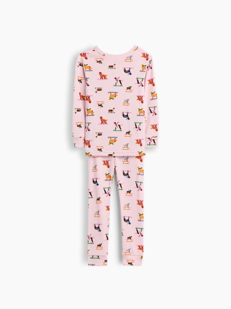 Gap Pink Dogs Brushed Cotton Pyjamas Set (6mths-5yrs) - Image 2 of 2