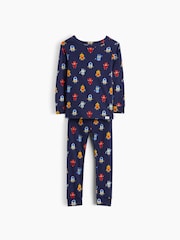 Gap Navy Robots Brushed Cotton Pyjamas Set (6mths-5yrs) - Image 1 of 2