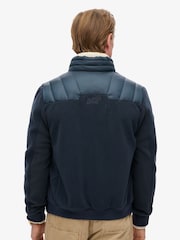Eclipse-Marineblau - Superdry Storm Fleece Hybrid-Bomberjacke - Bild 2 von 6