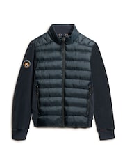Eclipse-Marineblau - Superdry Storm Fleece Hybrid-Bomberjacke - Bild 5 von 6