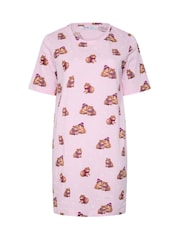 Yours Curve Pink Polka Dot Capybara Nightdress - Image 4 of 6