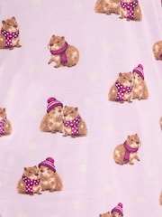 Yours Curve Pink Polka Dot Capybara Nightdress - Image 6 of 6