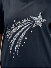 Yours Curve Blue Star Print Nightdress - Image 6 of 6