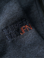 Azul mar - Cazadora bomber de punto unido con capucha de Superdry - Imagen 6 de 8