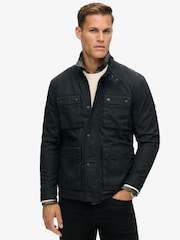 Eclipse-Marineblau - Superdry Merchant Wachs-Jacke aus 100 % Baumwolle - Bild 1 von 4