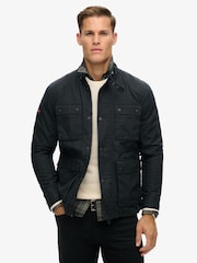 Eclipse-Marineblau - Superdry Merchant Wachs-Jacke aus 100 % Baumwolle - Bild 2 von 4