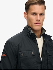 Eclipse-Marineblau - Superdry Merchant Wachs-Jacke aus 100 % Baumwolle - Bild 4 von 4