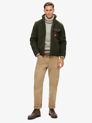 Superdry Olive Green Expedition Borg Hybrid Jacket - Image 2 of 5