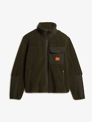 Superdry Olive Green Expedition Borg Hybrid Jacket - Image 4 of 5