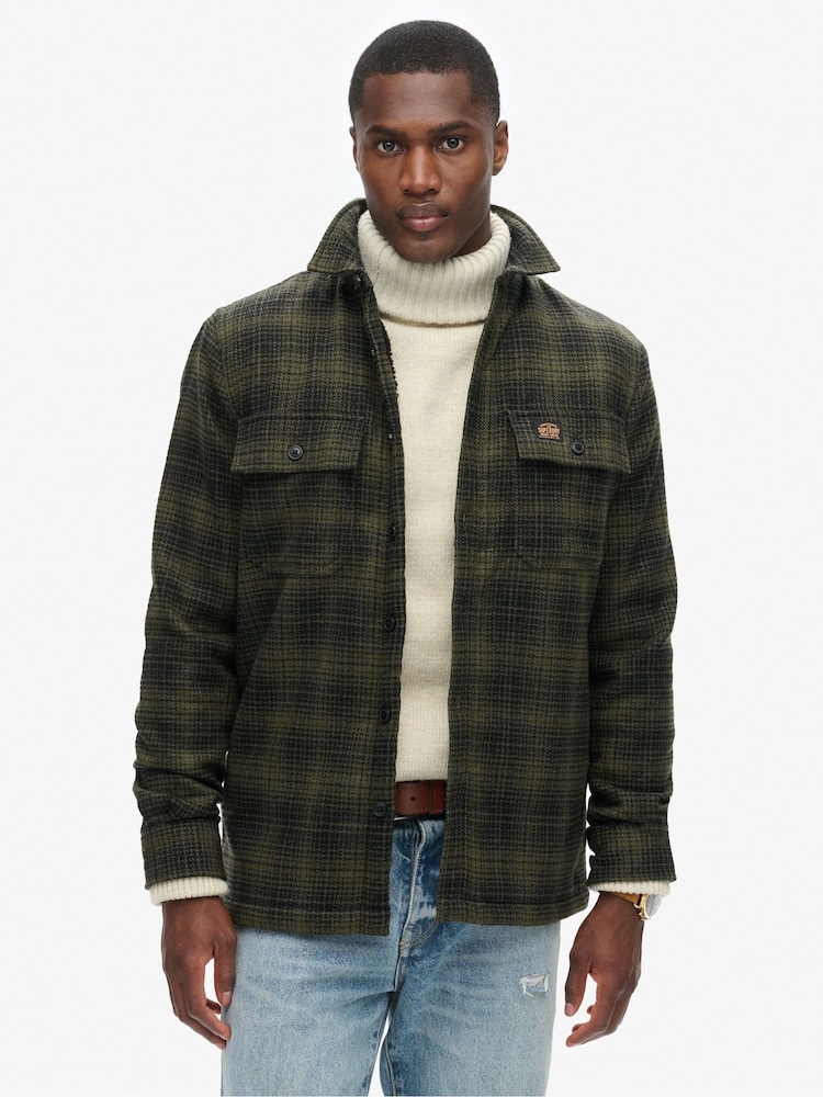Olive degradado Haze - Sobrecamisa de lana Miller de Superdry - Imagen 1 de 4 Olive degradado Haze - Sobrecamisa de lana Miller de Superdry - Imagen 1 de 4