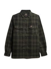 Superdry Haze Ombre Olive Wool Miller Overshirt - Image 4 of 4