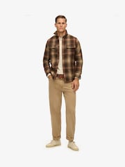 Коричневый с эффектом омбре - Рубашка Superdry шерсти Miller - Изображение 2 из 5