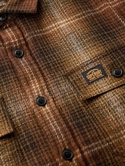 Коричневый с эффектом омбре - Рубашка Superdry шерсти Miller - Изображение 5 из 5