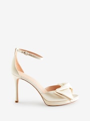 kate spade new york Satin Bridal Bow Court Heel Sandals - Image 1 of 5