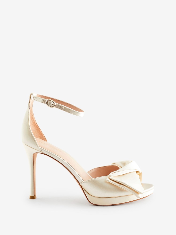 kate spade new york Satin Bridal Bow Court Heel Sandals - Image 1 of 5