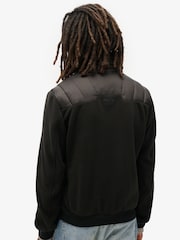 Superdry Black Storm Fleece Hybrid Bomber Jacket - Image 2 of 6