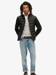 Superdry Black Storm Fleece Hybrid Bomber Jacket - Image 4 of 6