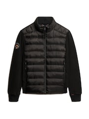 Superdry Black Storm Fleece Hybrid Bomber Jacket - Image 5 of 6