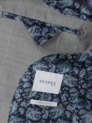 Skopes Grey Tailored Fit Buxton Check Suit: Jacket - Image 4 of 4