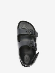 Black Double Buckle Ankle Strap EVA Sandals - Image 6 of 7