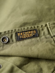 Superdry Chive Green 100% Cotton Canvas Workwear Overshirt - Image 6 of 6
