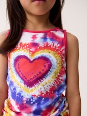Pink/Blue Sequin Tie Dye Heart Vest (3-16yrs) - Image 4 of 4
