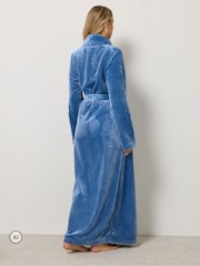 Long Tall Sally Blue Super Luxe Maxi Dressing Gown - Image 3 of 6