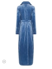 Long Tall Sally Blue Super Luxe Maxi Dressing Gown - Image 6 of 6