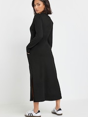 PixieGirl Petite Black Jersey Long Sleeve T-Shirt Dress - Image 2 of 5