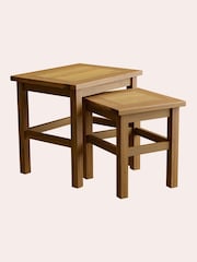 Laura Ashley Oak Milton Nest of 2 Tables - Image 4 of 4