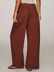 Anthropologie Red Pilcro Kayden High-Rise Full Length Carpenter Barrel Trousers - Image 3 of 4
