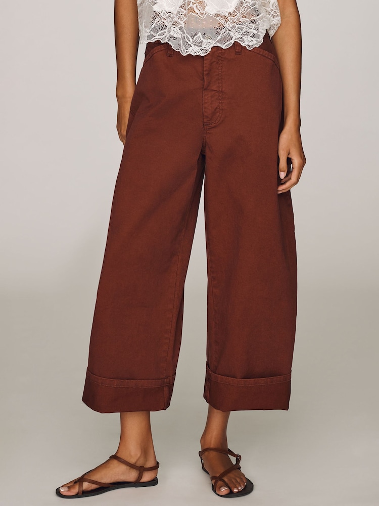 Anthropologie Red Pilcro Kayden High-Rise Full Length Carpenter Barrel Trousers - Image 4 of 4 Anthropologie Red Pilcro Kayden High-Rise Full Length Carpenter Barrel Trousers - Image 4 of 4