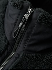 Superdry Black Expedition Borg Hybrid Jacket - Image 6 of 6