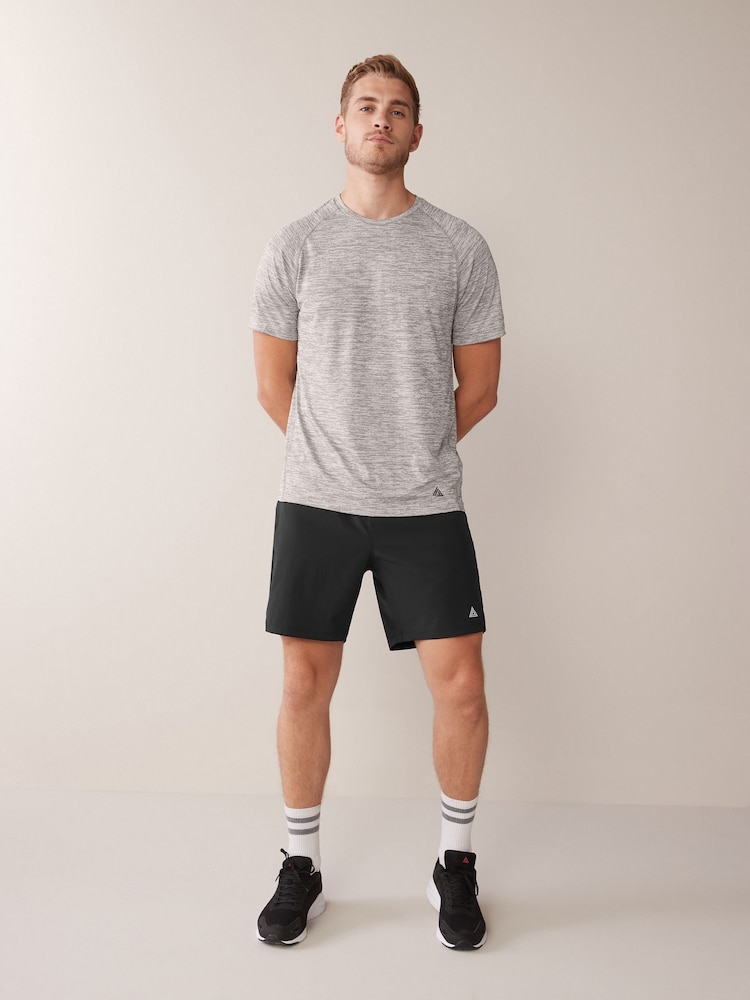 Black Regular Length Active Gym & Running Shorts - Image 4 of 7