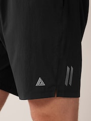 Black Regular Length Active Gym & Running Shorts - Image 5 of 7